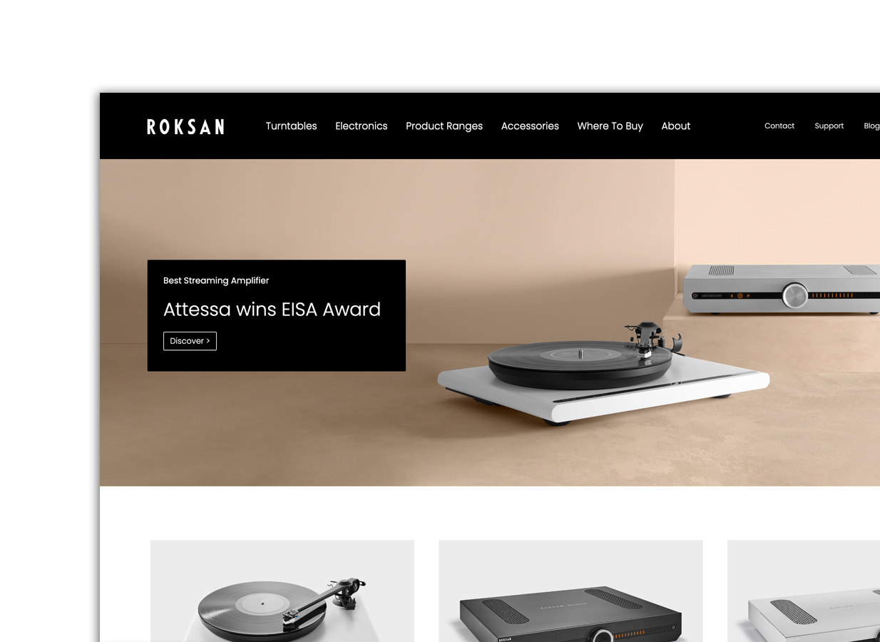 Preview Image - Roksan website project
