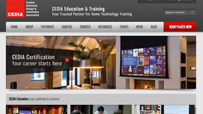 Presto designed CEDIA Education site Launches - Preview Image
