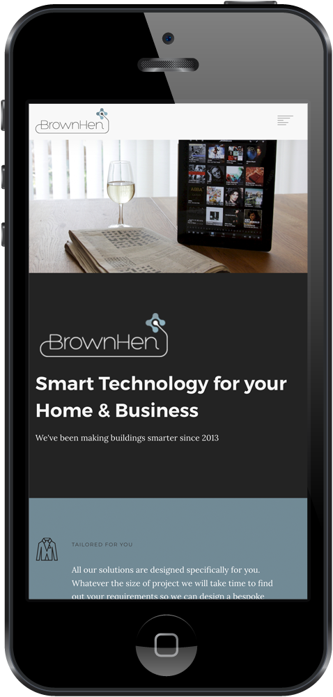 BrownHen Solutions website mobile view