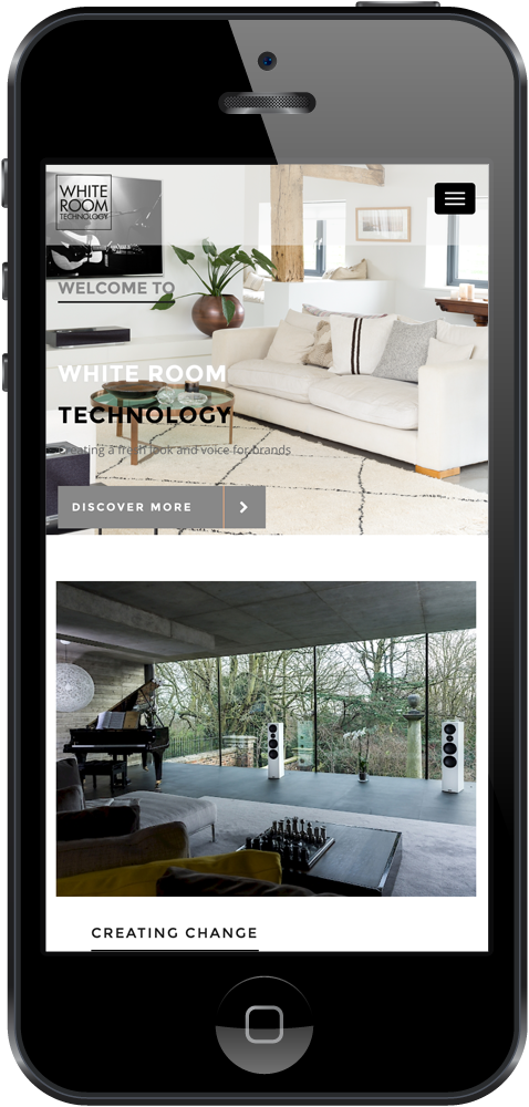 White Room Technology website mobile view