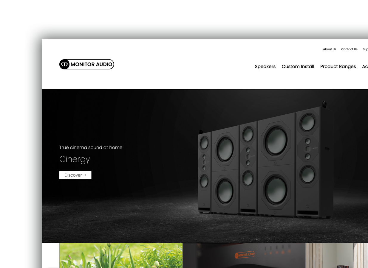 Preview Image - Monitor Audio website project