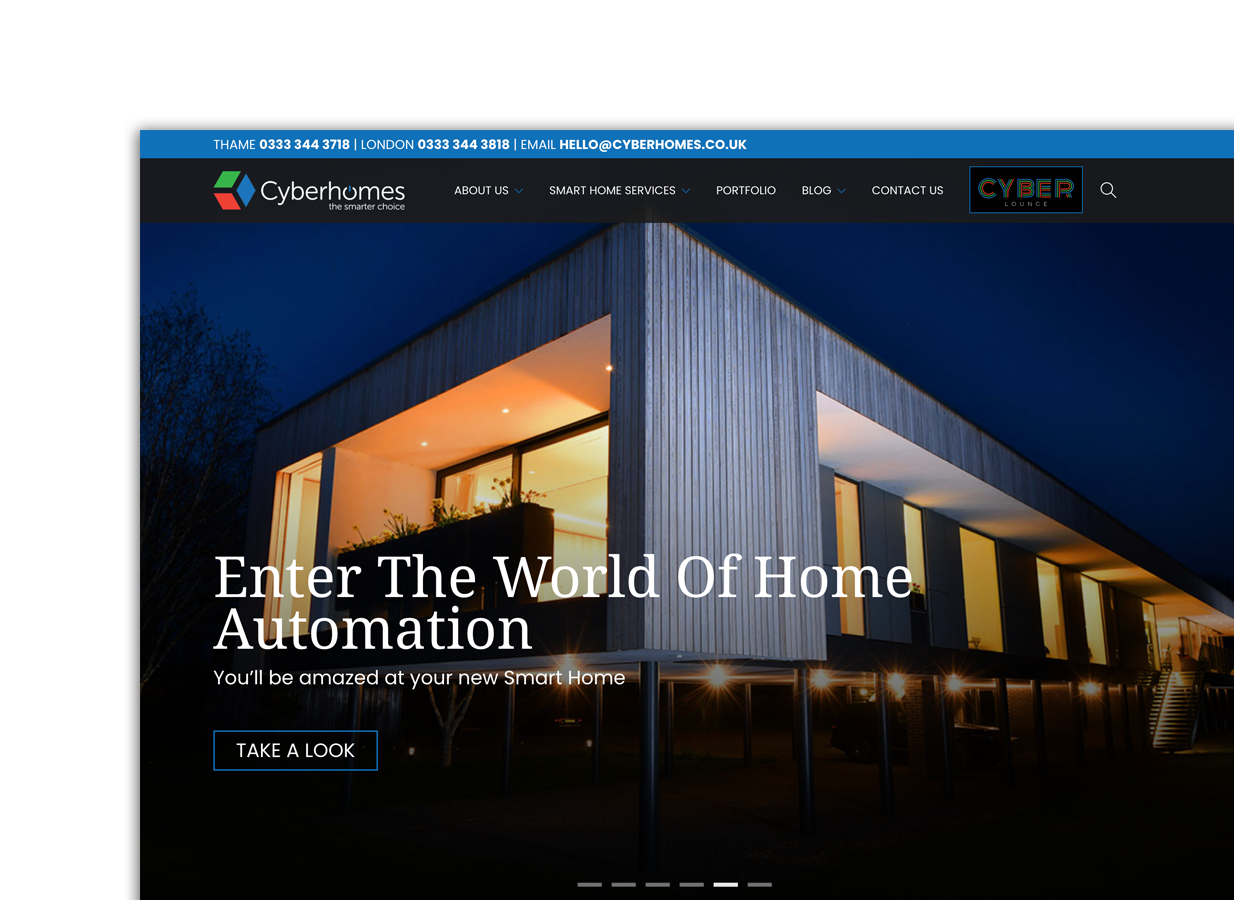Preview Image - Cyberhomes website project